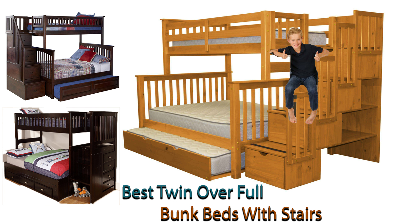 bunk beds with stairs twin over full