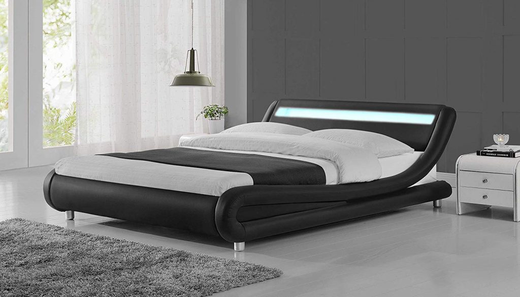 Best Platform Bed with LED Lights | Change Up to 16 Colors by Remote ...